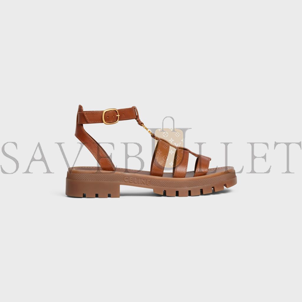 CELINE CLEA TRIOMPHE GLADIATOR SANDAL IN CALFSKIN - VEGETAL TANNING 352463778C.04LU